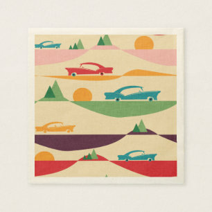 Servilleta De Papel beige de vacaciones retro