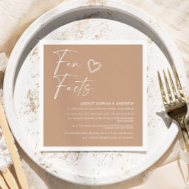 Servilleta De Papel Beige Minimalista Fun Hacts Boda Napkins