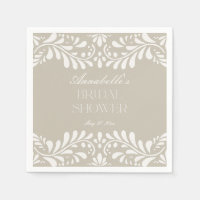 Beige Talavera Tile Español Fiesta Bridal Ducha