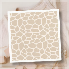 Servilleta De Papel Beis Giraffe Animal Print