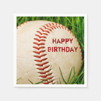 Servilleta De Papel Béisbol Feliz Cumpleaños