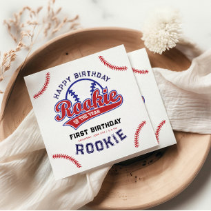 Servilleta De Papel beisbol Rookie del año primer cumpleaños