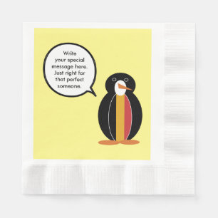 Servilleta De Papel Bélgica Hablando Sra. Pingüino Personalizado