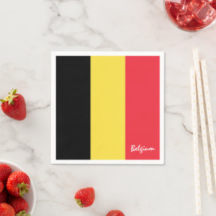 Servilleta De Papel Bélgica y moda de fiesta de la bandera belga / afi