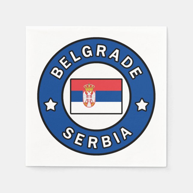 Servilleta De Papel Belgrado Serbia (Anverso)