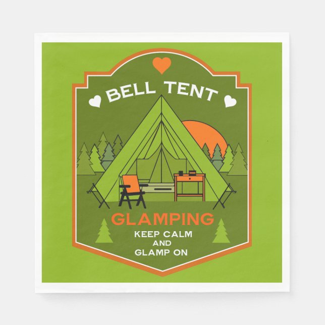 Servilleta De Papel Bell Tent Glaming (Anverso)