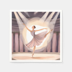 Servilleta De Papel Bella Bailarina Artes de Baile de Ballet Acuarel