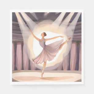 Servilleta De Papel Bella Bailarina Artes de Baile de Ballet Acuarel