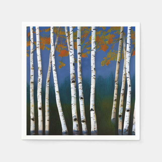 Servilleta De Papel Bella Birch de Otoño (Anverso)