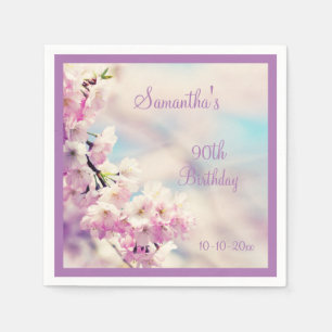 Servilleta De Papel Bella Blossom 90º cumpleaños