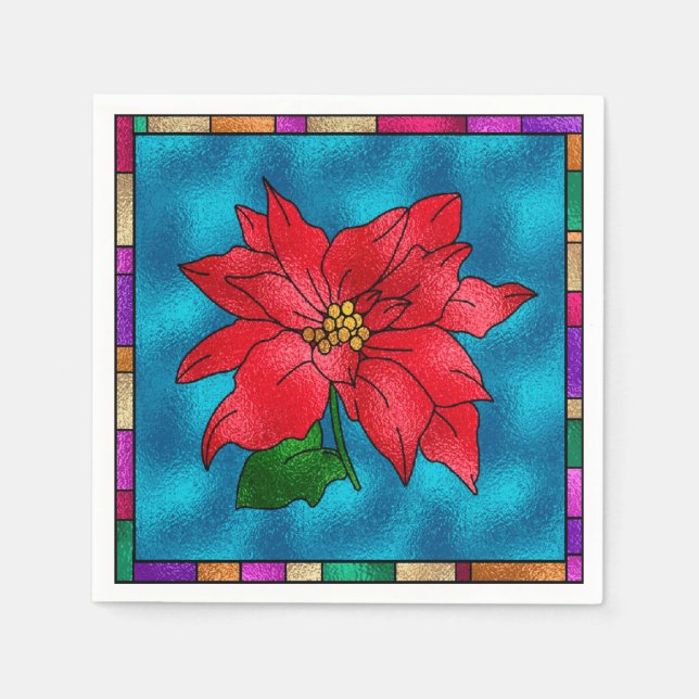 Servilleta De Papel Bella Flor de Nochebuena (Anverso)