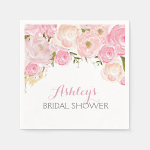 Servilleta De Papel Bellas toallas florales rosadas