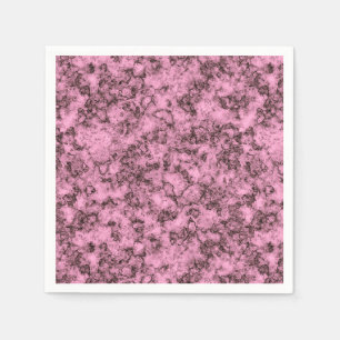 Servilleta De Papel Bellas venas oscuras de mármol rosa brillante