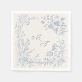 Servilleta De Papel Bellefontaine — French Blue Wedding Napkins