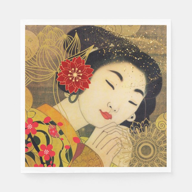 Servilleta De Papel Belleza asiática (Anverso)