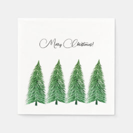 Servilleta De Papel Belleza del País de Vacaciones de Invierno Verde