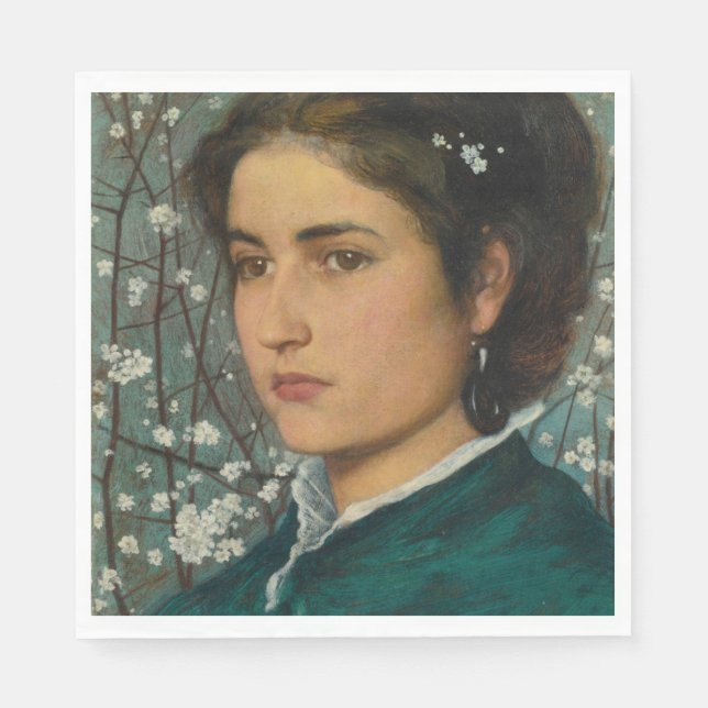 Servilleta De Papel Belleza joven (mujer elegante) (retrato femenino) (Anverso)