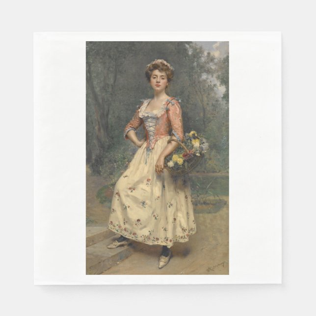 Servilleta De Papel Belleza primavera (por Raimundo de Madrazo y Garre (Anverso)