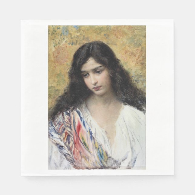 Servilleta De Papel Belleza rusa (por Konstantin Makovsky) (Anverso)