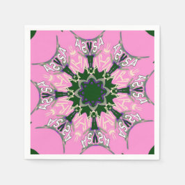 Servilleta De Papel Bello arte asombroso en monograma de USA Baby Pink