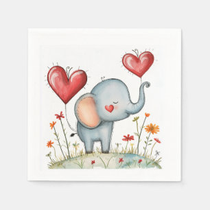 Servilleta De Papel bello lindo bebé elefante pintado