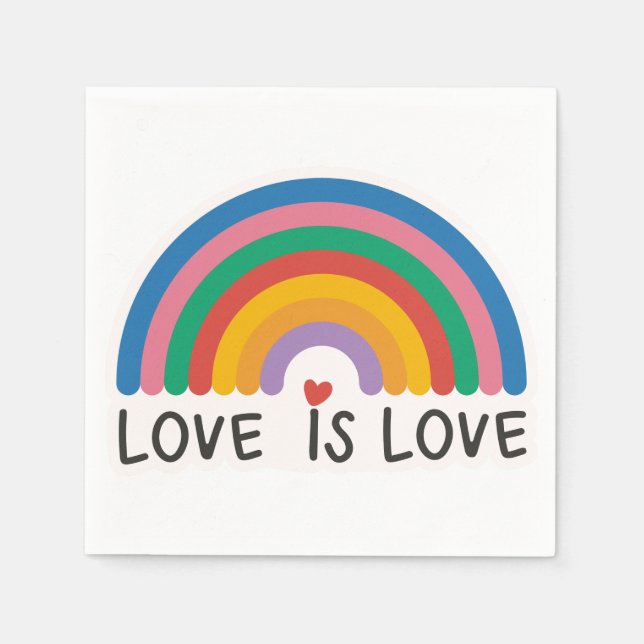 Servilleta De Papel Bello Sencillo Amor Mínimo Es Orgullo Amor (Anverso)