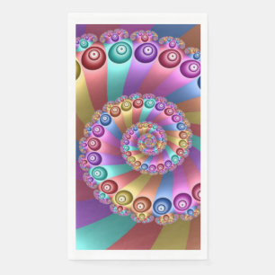 Servilleta De Papel Bellos colores arcoiris resumen arte fractal