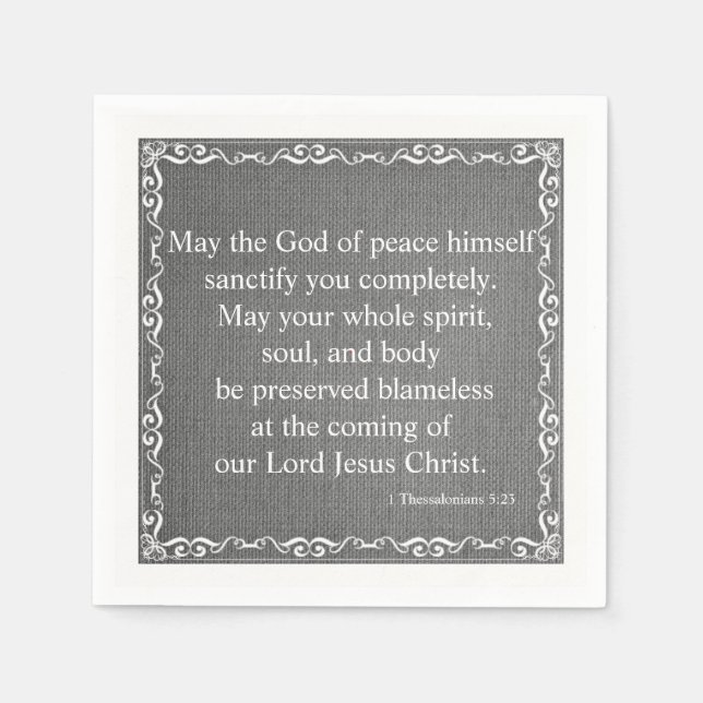 Servilleta De Papel Bendición de la Biblia del Nuevo Testamento - 1 Te (Anverso)