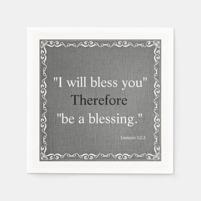 Servilleta De Papel Bendición de la vieja Biblia del Testamento - Géne (Anverso)