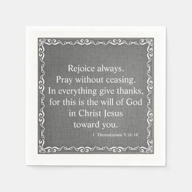 Servilleta De Papel Bendición de las escrituras bíblicas - 1 Tesalónic (Anverso)
