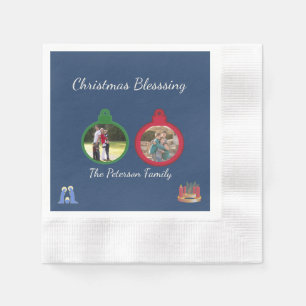 Servilleta De Papel Bendiciones de Navidad Santa Natividad   2 Fotos