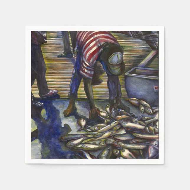 Servilleta De Papel Bendiciones del sábado, isla del puerto (Anverso)