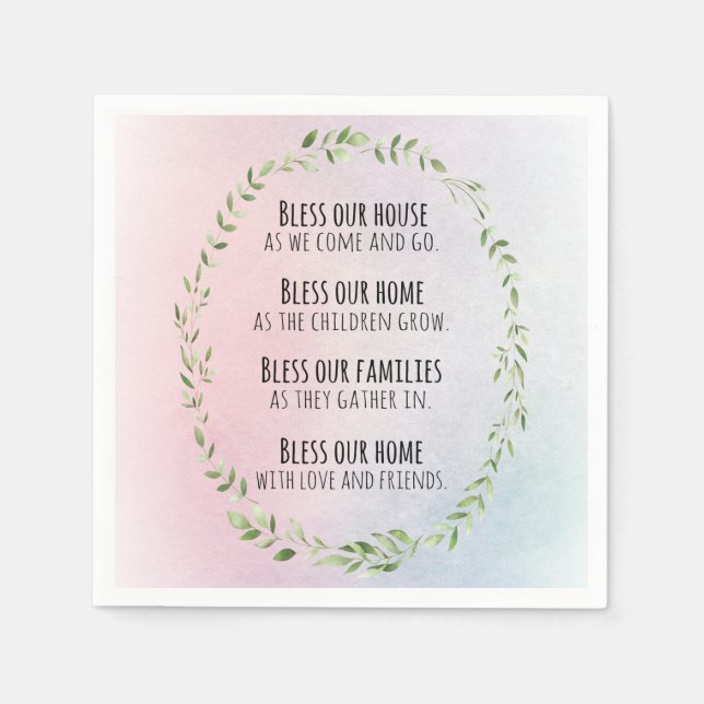 Servilleta De Papel Bendiciones para tu hogar y familia (Anverso)