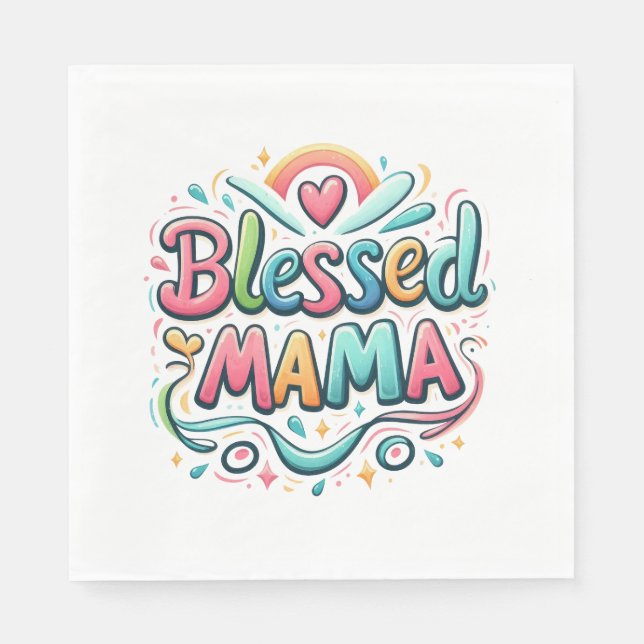 Servilleta De Papel Bendita mamá (Anverso)