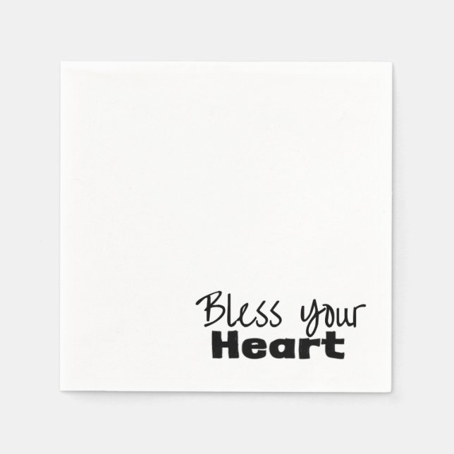 Servilleta De Papel Bendito sea tu corazón (Anverso)