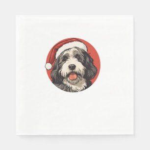 Servilleta De Papel Bernedoodle Dog Xmas Doodle Dood Cuate Navidades B
