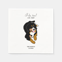 Bernese Mountain Dog Boda Cocktail Napkins