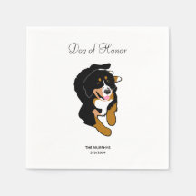 Bernese Mountain Dog Boda Cocktail Napkins