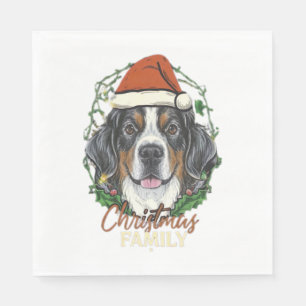 Servilleta De Papel Bernese Mountain Dog ilumina a Navidades coincidie