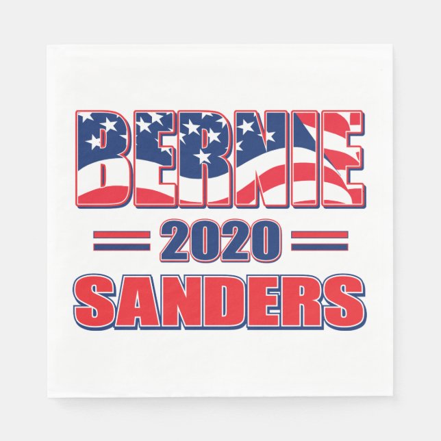 Servilleta De Papel Bernie Sanders para presidente en 2020 (Anverso)
