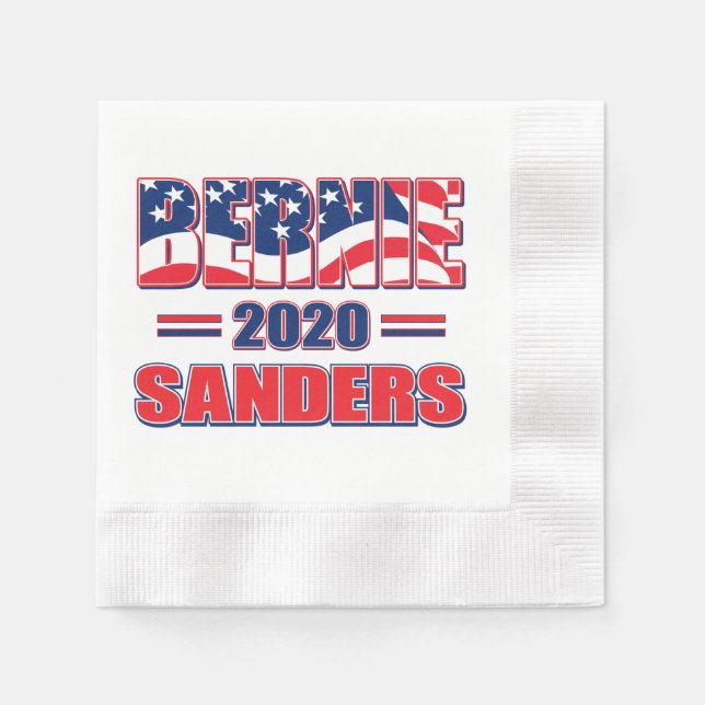 Servilleta De Papel Bernie Sanders para presidente en 2020 (Anverso)