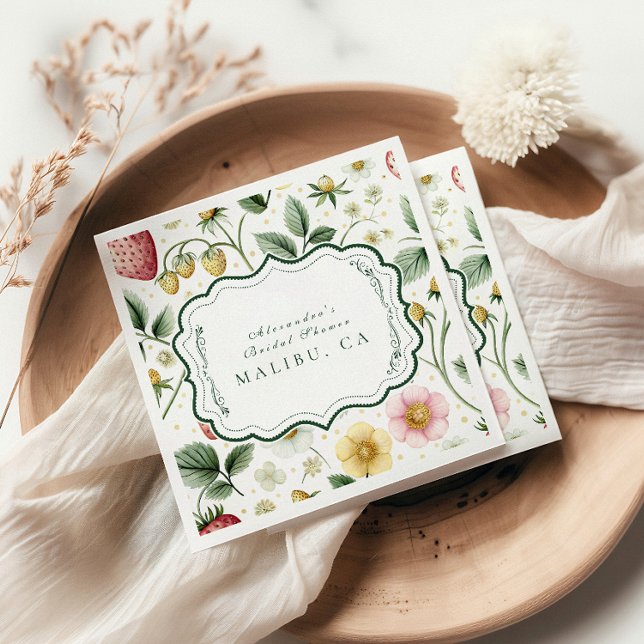 Servilleta De Papel Berry Botanical Charm Bridal Shower (Subido por el creador)