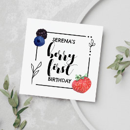Servilleta De Papel Berry First | 1 cumpleaños | Berry mixta | Mínimo
