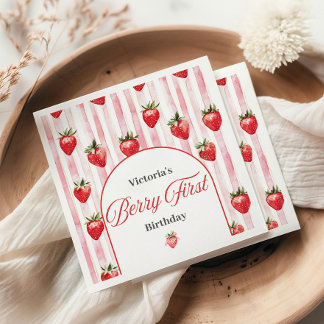 Servilleta De Papel Berry First Birday Napkins