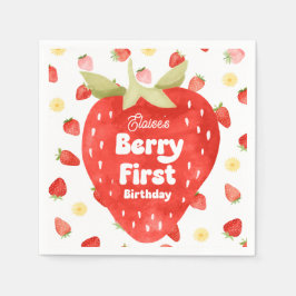 Servilleta De Papel Berry First Birday Paper Napkins