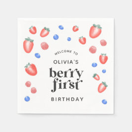 Servilleta De Papel Berry First Birday Strawberry