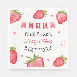 Servilleta De Papel Berry First Birday Strawberry