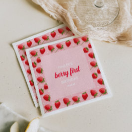 Servilleta De Papel Berry First Birday Strawberry Paper Napkin