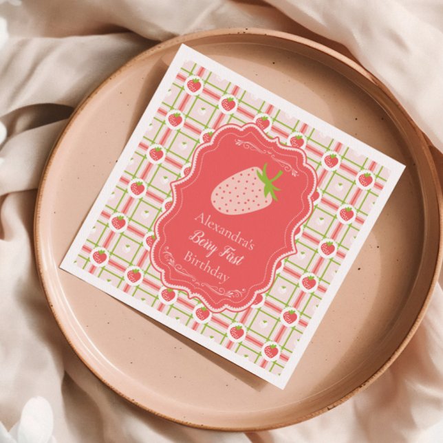 Servilleta De Papel Berry First Birthday 1er cumpleaños (Subido por el creador)