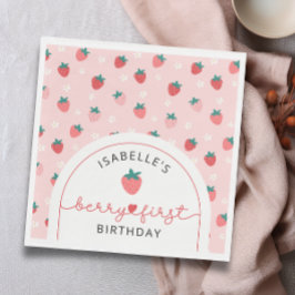 Servilleta De Papel Berry First Birthday 1er cumpleaños Fiesta de fres